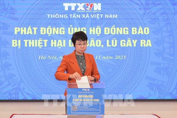 Thông tấn xã Việt Nam phát động ủng hộ đồng bào bị lũ lụt