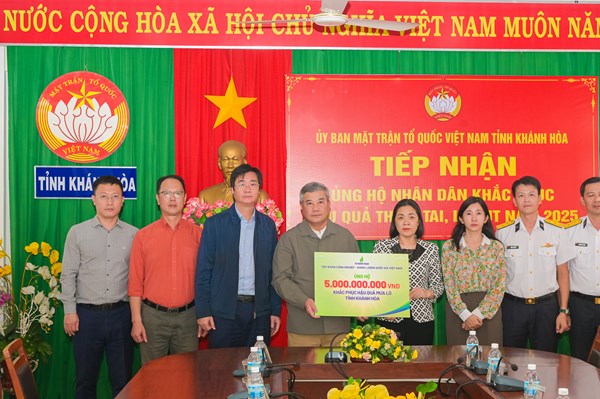 Petrovietnam chung tay hỗ trợ Khánh Hòa khắc phục hậu quả mưa lũ