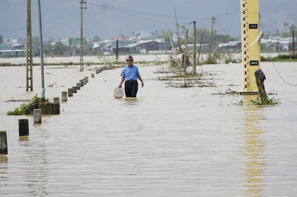 Nhiều khu vực tại Quy Nhơn bị ngập trở lại sau mưa lớn