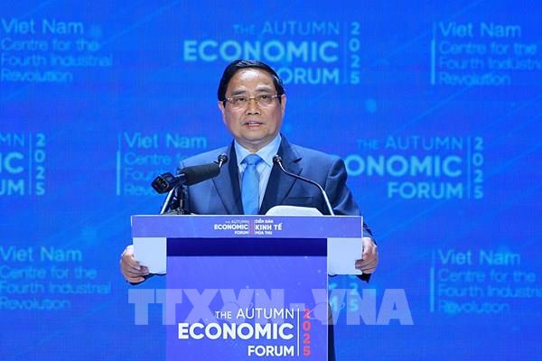 Thủ tướng khai mạc Diễn đàn Kinh tế mùa Thu 2025 về chuyển đổi xanh số