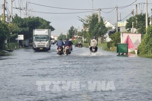Cà Mau ngập nặng tại nội ô và trên tuyến Quốc lộ 1