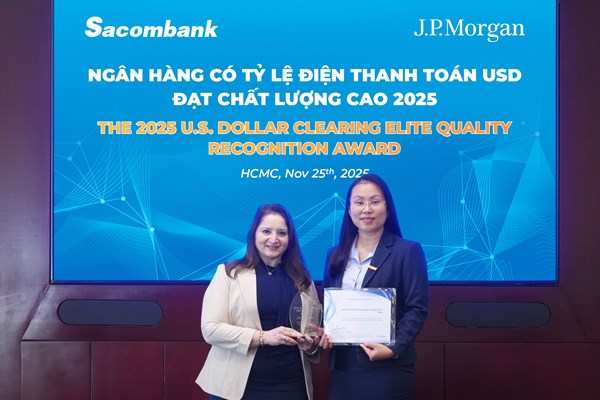 Sacombank vào nhóm ngân hàng xử lý thanh toán USD hàng đầu khu vực
