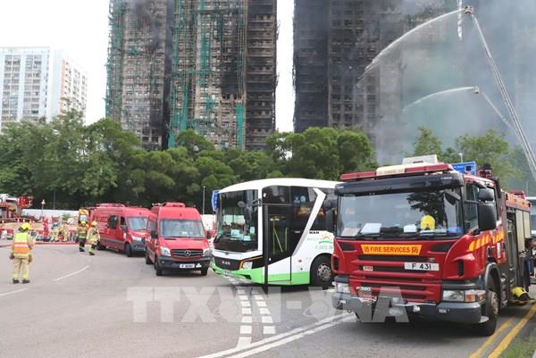 Vụ cháy chung cư ở Hong Kong (Trung Quốc): Chưa có thông tin về nạn nhân là người Việt Nam
