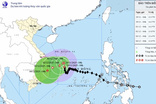 Áp thấp nhiệt đới ít khả năng ảnh hưởng trực tiếp đến đất liền Nam Bộ