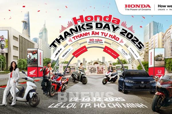 Honda Thanks Day 2025 sẽ diễn ra từ 13 đến 14/12 tại TP Hồ Chí Minh