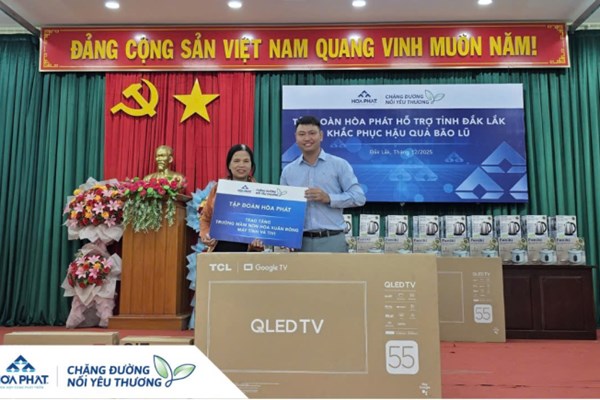 Hòa Phát trao tặng hàng ngàn đồ dùng thiết yếu tại tỉnh Đắk Lắk