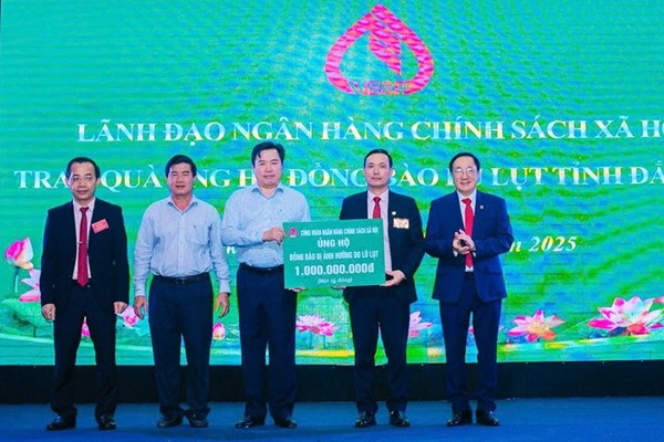 NHCSXH hỗ trợ 1 tỷ đồng giúp Đắk Lắk khắc phục hậu quả thiên tai