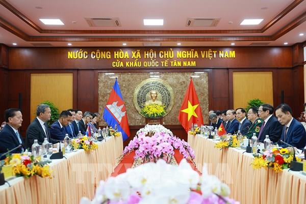 Thủ tướng Phạm Minh Chính hội đàm với Thủ tướng Campuchia Hun Manet