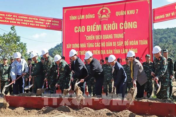 Lâm Đồng khởi công 23 căn nhà cho người dân trong “Chiến dịch Quang Trung”