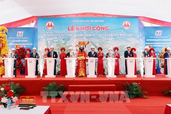 Khởi công dự án hạ tầng Khu công nghiệp Minh Châu gần 300 ha tại Ninh Bình