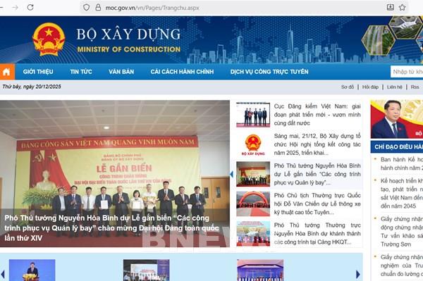 Bộ Xây dựng đồng loạt vận hành 3 hệ thống công nghệ thông tin mới từ 21/12