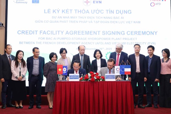 EVN và AFD ký thoả ước tín dụng cho dự án thủy điện tích năng đầu tiên của Việt Nam