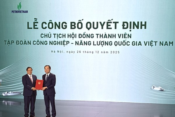 Thủ tướng trao Quyết định bổ nhiệm ông Lê Ngọc Sơn làm Chủ tịch Petrovietnam 