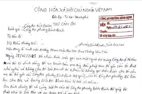 Công an kịp thời giải cứu sinh viên bị “bắt cóc online”