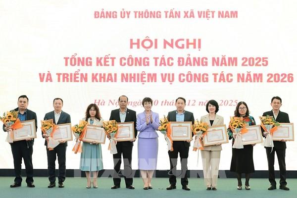 Đảng uỷ Thông tấn xã Việt Nam tổng kết công tác năm 2025 và triển khai nhiệm vụ 2026