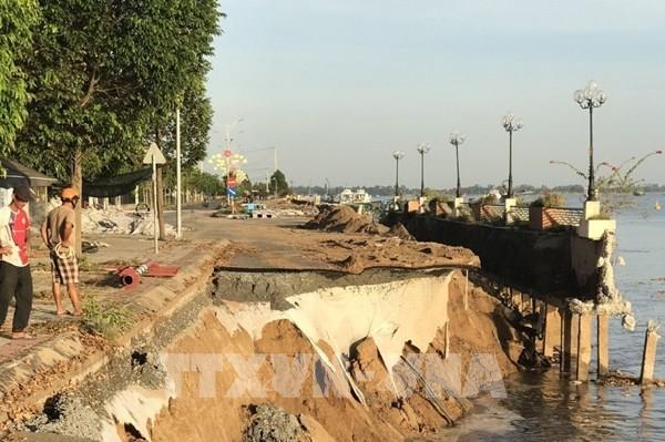 Đồng Tháp khẩn trương khắc phục sạt lở Kè Thường Thới Tiền