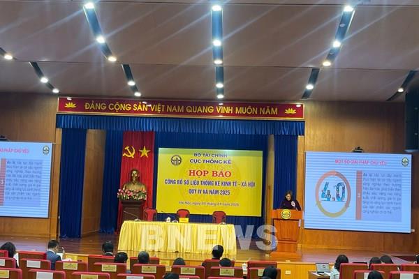 Năm 2025, GDP của cả nước tăng 8,02%