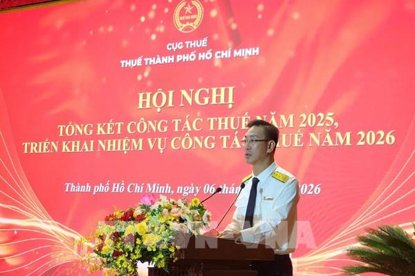 TP. Hồ Chí Minh đặt mục tiêu năm 2026 tổng nợ thuế không vượt quá 8% tổng thu ngân sách nhà nước