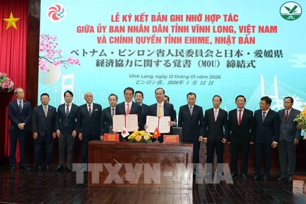 Vĩnh Long – Ehime nâng tầm hợp tác kinh tế, nhân lực, công nghệ