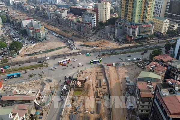 Gấp rút thi công dự án đường Vành đai 1, đoạn Hoàng Cầu – Voi Phục