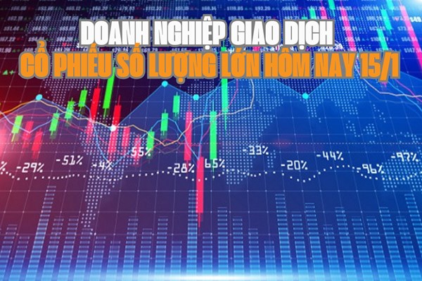 Chứng khoán hôm nay 15/1: 6 doanh nghiệp giao dịch cổ phiếu số lượng lớn