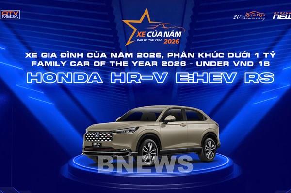 Honda HR-V e:HEV RS và Honda City G được vinh danh tại giải thưởng Xe của năm