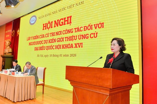 Giới thiệu Thống đốc Ngân hàng Nhà nước Nguyễn Thị Hồng ứng cử đại biểu Quốc hội khóa XVI