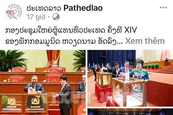 Truyền thông Lào nhấn mạnh thông điệp “kiên định" và "đổi mới”