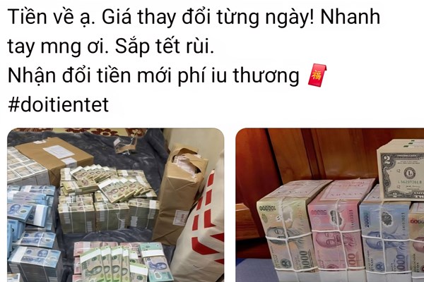 Đổi tiền lì xì cận Tết: Những chiếc bẫy lừa đảo và rủi ro pháp lý