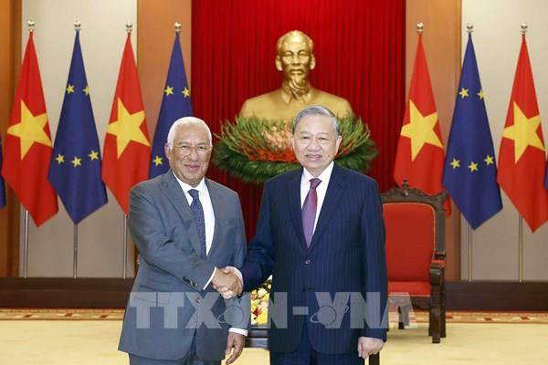 Tổng Bí thư Tô Lâm tiếp Chủ tịch Hội đồng châu Âu António Costa