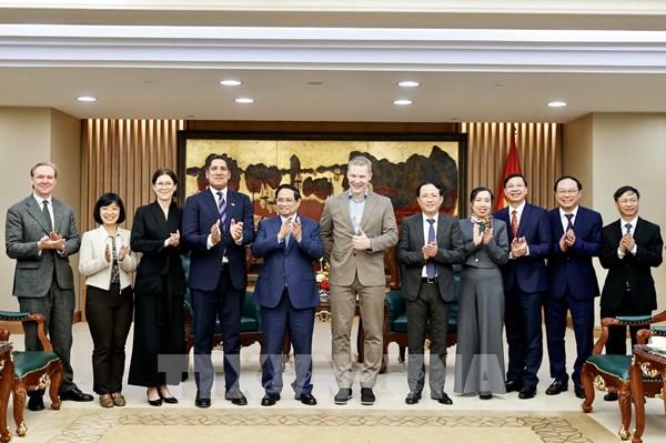 Thủ tướng Phạm Minh Chính tiếp Đại sứ Thụy Điển tại Việt Nam và Tổng Giám đốc Tập đoàn SYRE