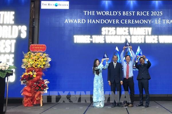 Trao Cúp “Gạo ngon nhất thế giới” năm 2025 cho gạo ST25