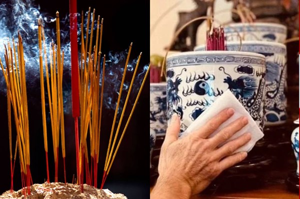 Cách bao sái bàn thờ, tỉa chân nhang chuẩn nghi thức nhưng dễ thực hiện nhất