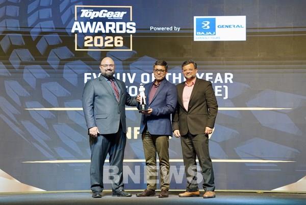 VinFast VF 7 giành giải “SUV điện của năm” tại BBC TopGear India Awards 2026