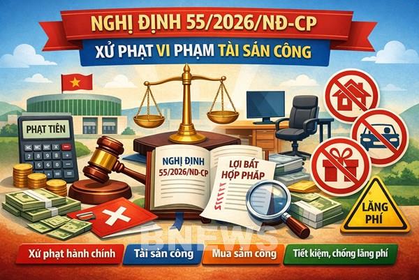 Nghị định 55/2026 bổ sung nhiều quy định xử phạt vi phạm tài sản công