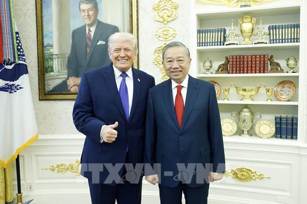 Tổng Bí thư Tô Lâm gặp Tổng thống Hoa Kỳ Donald Trump