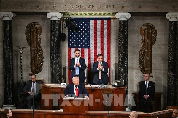 Tổng thống Mỹ nhấn mạnh thành tựu kinh tế trong Thông điệp Liên bang 2026