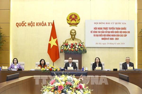Chủ tịch Quốc hội Trần Thanh Mẫn chủ trì Hội nghị toàn quốc triển khai công tác bầu cử
