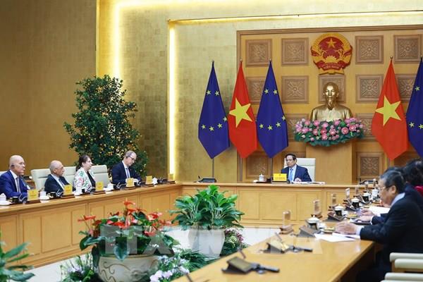 Thủ tướng Phạm Minh Chính tiếp các Đại sứ, Đại biện Liên minh châu Âu tại Việt Nam