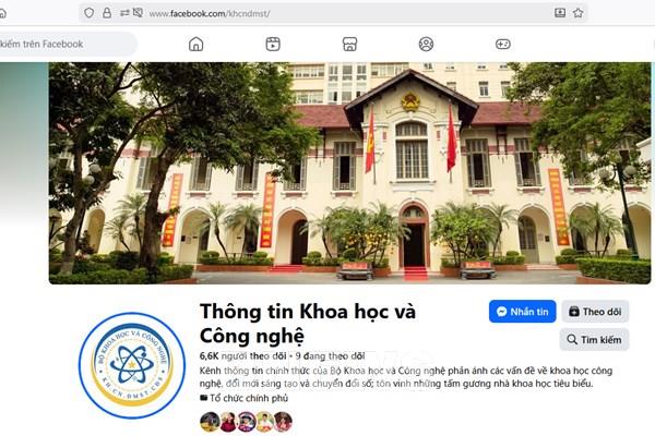 Ra mắt Fanpage lan tỏa thông tin khoa học và công nghệ