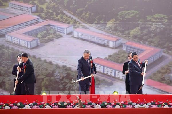 Tổng Bí thư Tô Lâm dự Lễ khởi công đồng loạt các trường phổ thông nội trú liên cấp tại các xã biên giới đất liền 