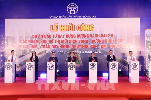  Hà Nội khởi công đường Vành đai 2,5, gỡ điểm nghẽn giao thông
