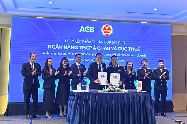 Ngành Thuế hợp tác với Ngân hàng ACB hỗ trợ hộ kinh doanh kê khai, nộp thuế điện tử