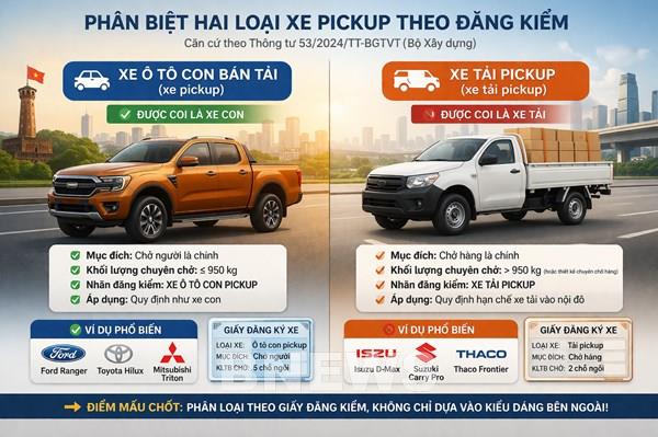 Hà Nội siết xe bán tải: Phân loại theo đăng kiểm, nhiều mẫu xe chịu tác động