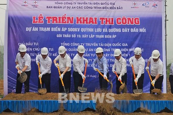 An ninh năng lượng: Khởi công trạm biến áp 500kV Quỳnh Lưu tại Nghệ An