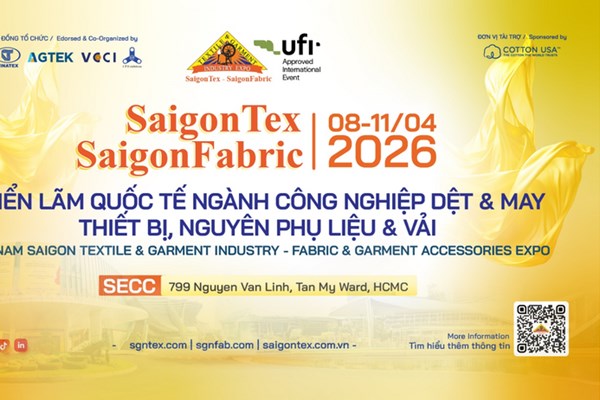 Sắp diễn ra triển lãm quốc tế SaigonTex - SaigonFabric 2026