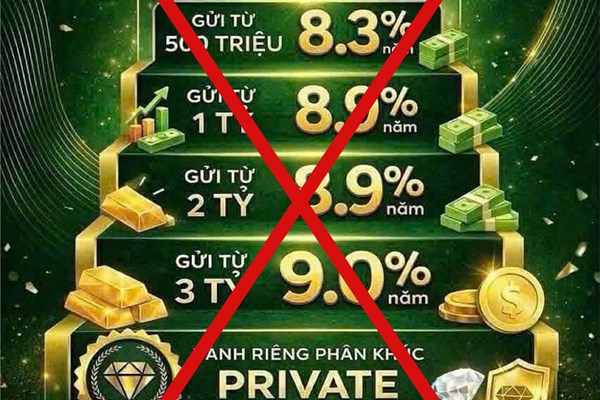 Cảnh báo giả mạo Vietcombank phát tán poster lãi suất để lừa đảo