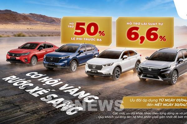 Honda triển khai ưu đãi lớn tháng 4/2026 cho ô tô