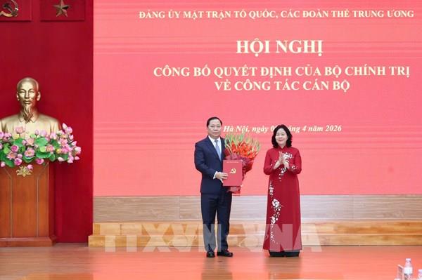 Phân công đồng chí Nguyễn Phi Long làm Phó Bí thư Thường trực Đảng ủy MTTQ, các đoàn thể Trung ương