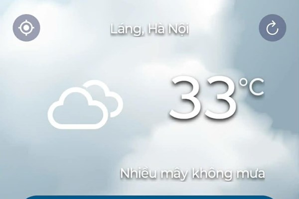 Ra mắt ứng dụng thời tiết Việt Nam theo vị trí người dùng